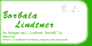 borbala lindtner business card